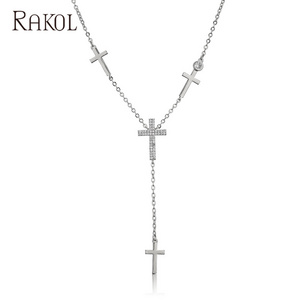 RAKOL NP5005 New Design Luxury Diamond necklace Belly Waist Chain Sexy Tassel Body Chain for Woman