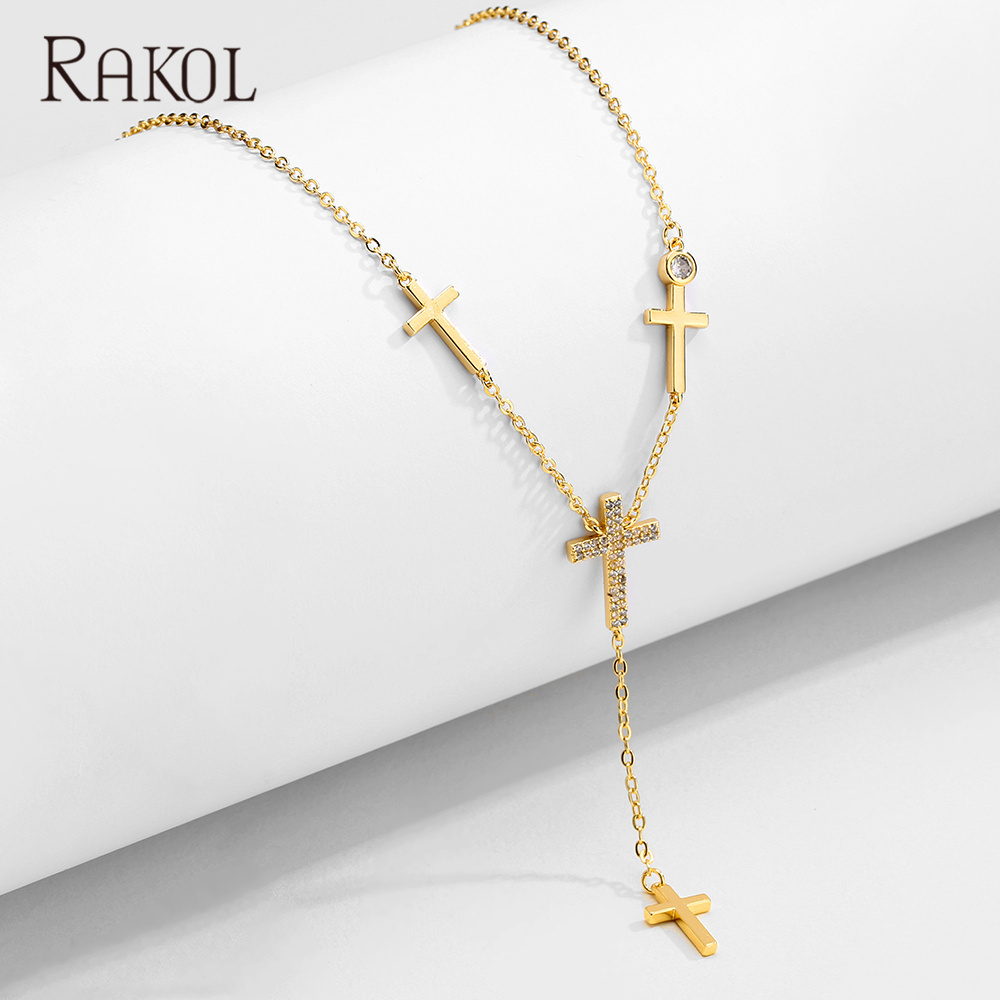 RAKOL NP5005 New Design Luxury Diamond necklace Belly Waist Chain Sexy Tassel Body Chain for Woman