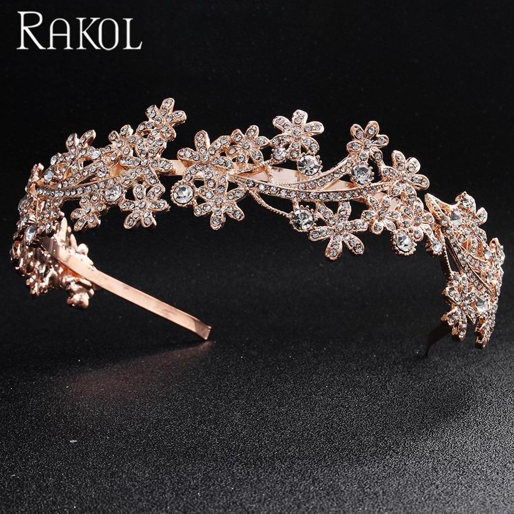 RAKOL HA006 hair jewelry custom made beautiful beauty queen big pageant crowns for sale