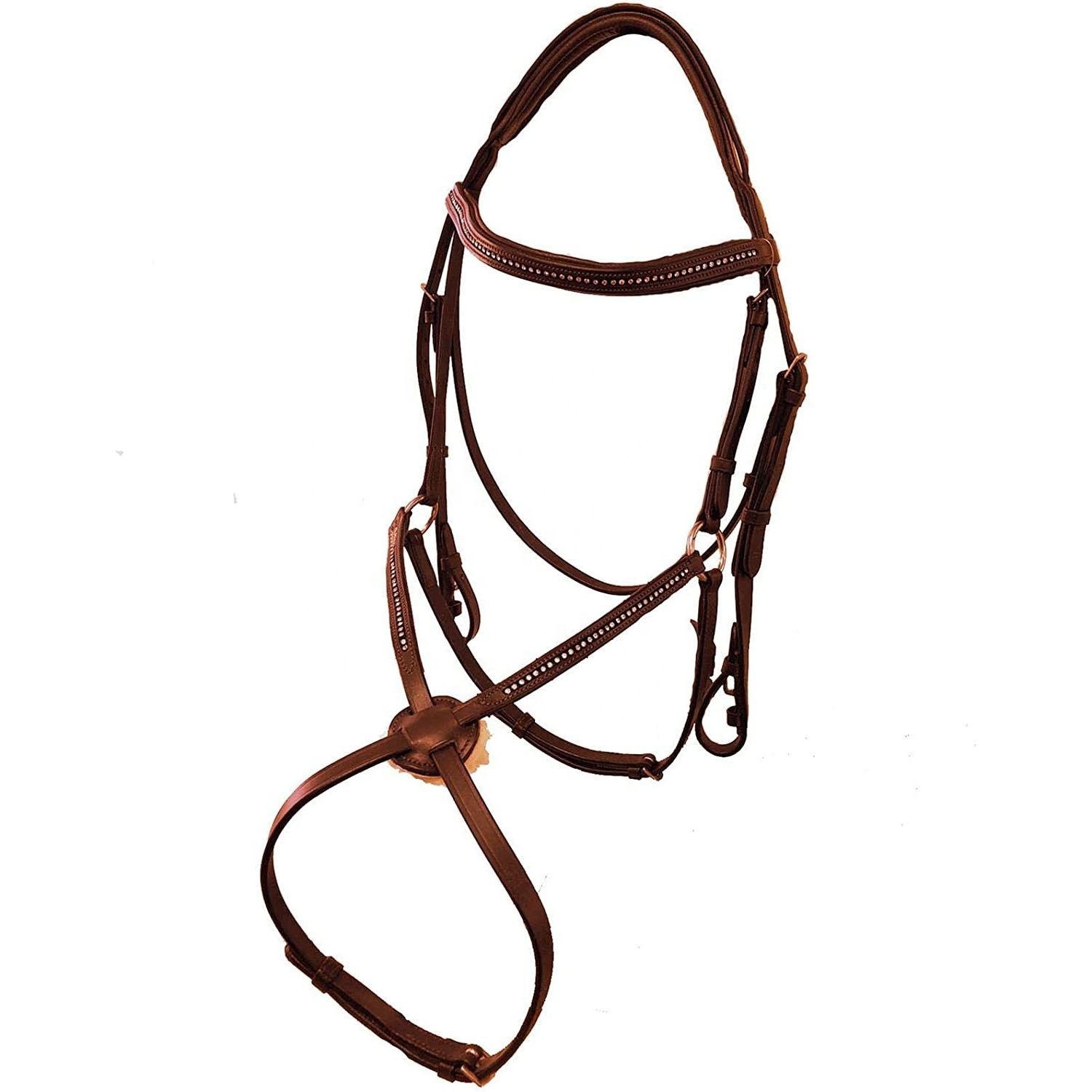 ODM ENGLISH EQUESTRIAN HORSE CROSS NOSEBAND BRIDLE GENUINE HORSE RIDING SUPPLY FIGURE 8 BRIDLE CUSTOM WHOLESALE MANUFACTURER