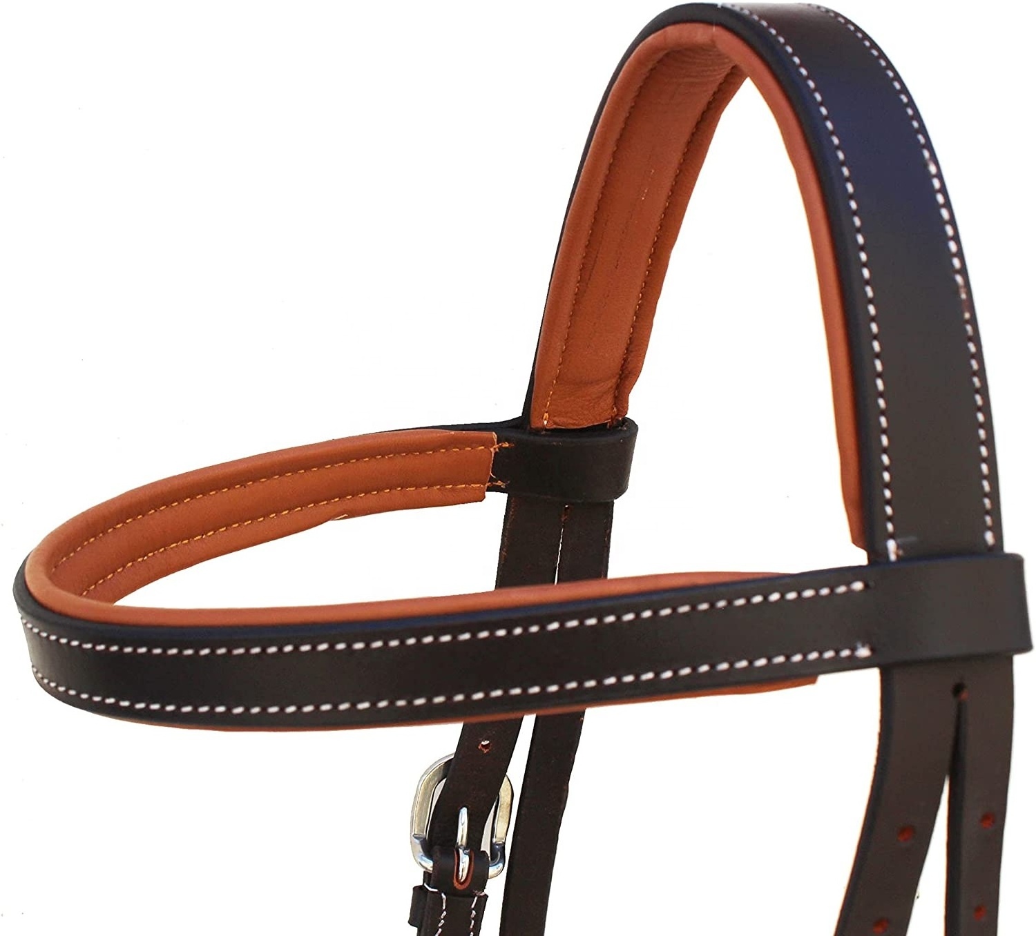 ENGLISH EQUESTRIAN HORSE LEATHER BRIDLE WITH CUSTOM MULTI COLOR SOFTY PADDING PLAIN HALTER BRIDLE AVAILABLE IN FULL COB P-ONY