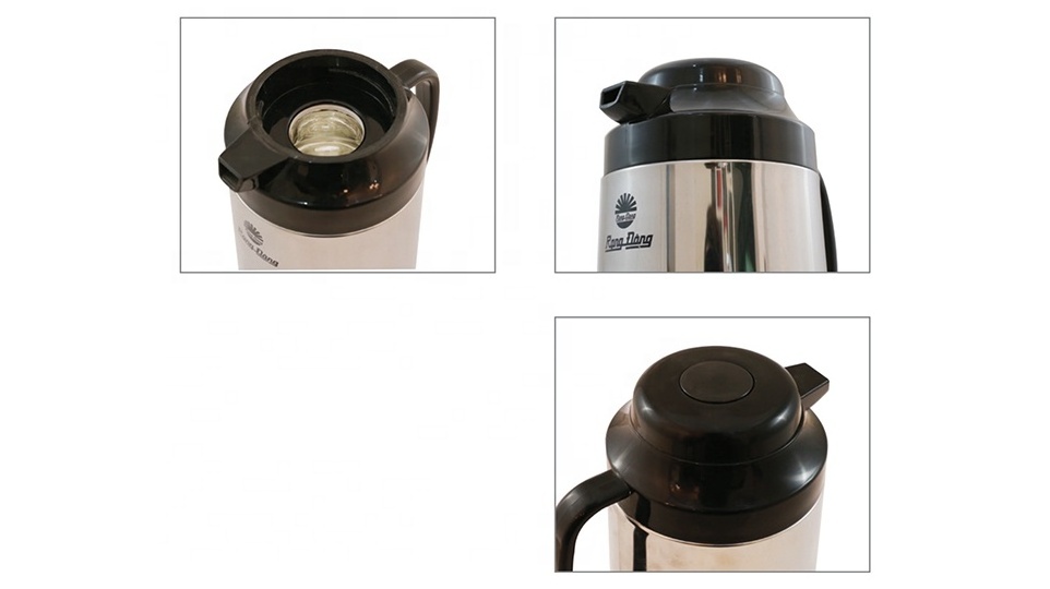 1.3L Top Quality Glass Refill Metal Water Tea Vacuum Hot Cold Coffee Thermos Pump Flask AirPot