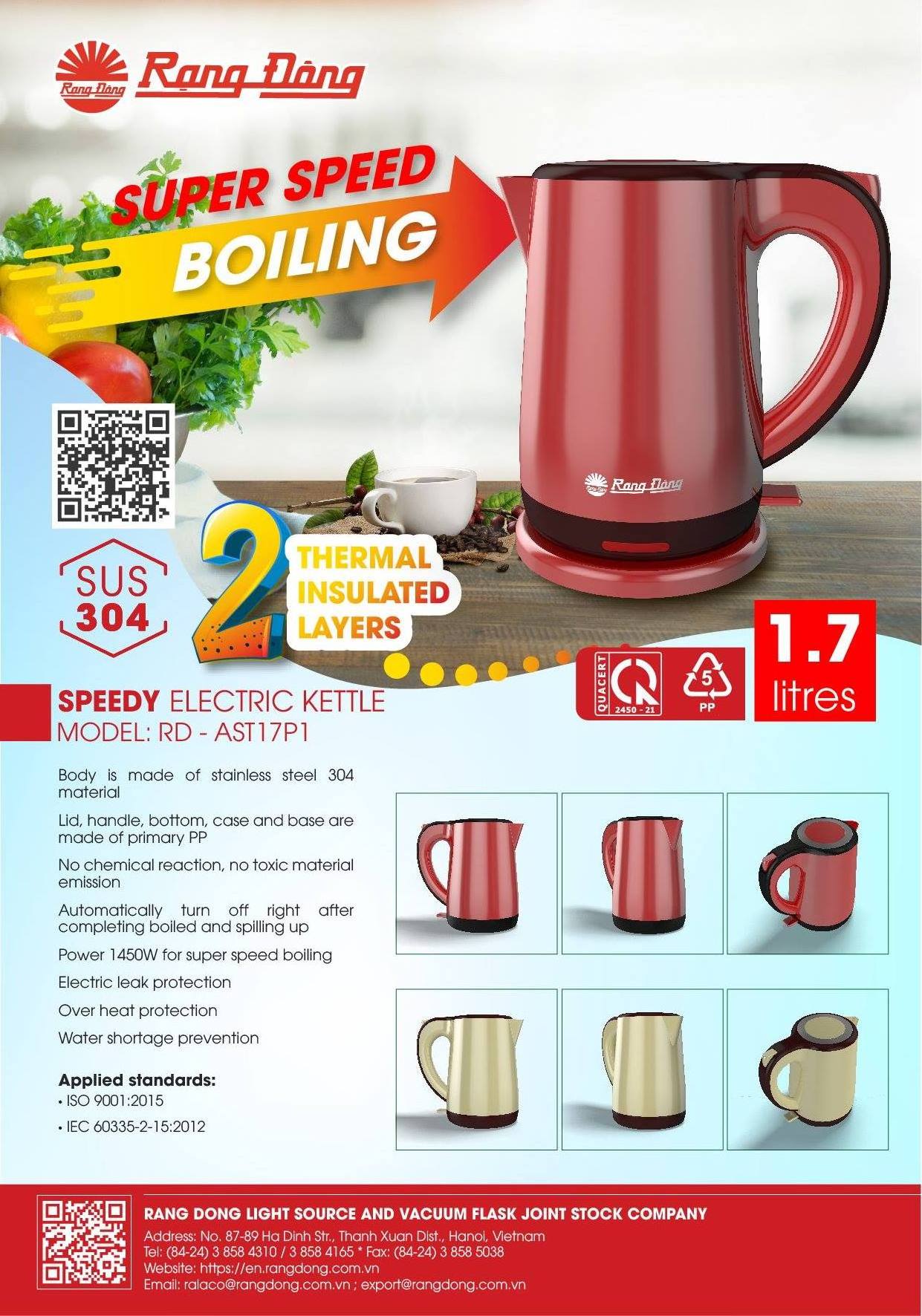 Wholesale Portable 1.7 Liter Luxury Super Speed Boiling Water Electric Kettle