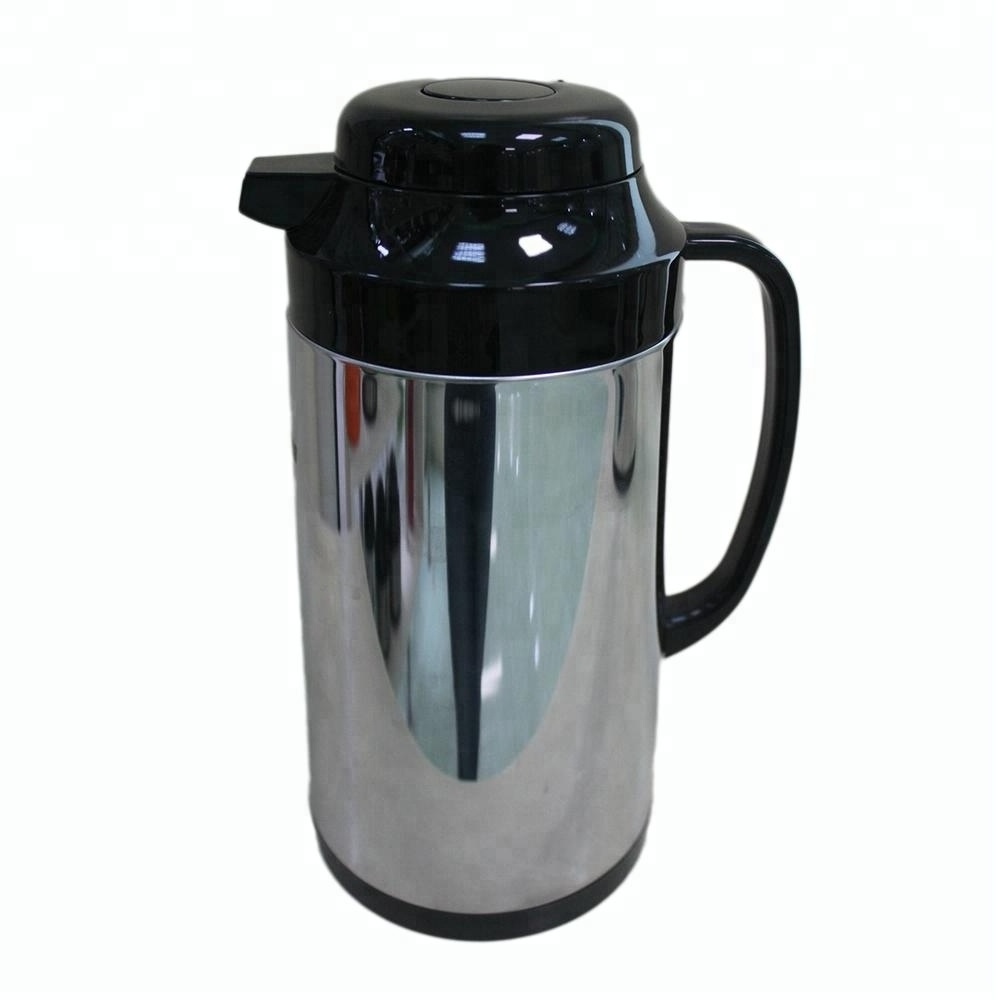 1.3L Top Quality Glass Refill Metal Water Tea Vacuum Hot Cold Coffee Thermos Pump Flask AirPot