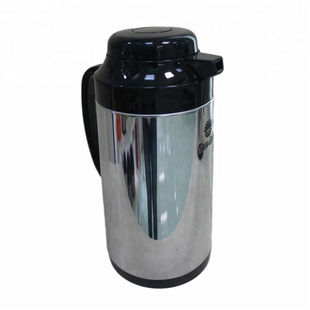 1.3L Top Quality Glass Refill Metal Water Tea Vacuum Hot Cold Coffee Thermos Pump Flask AirPot