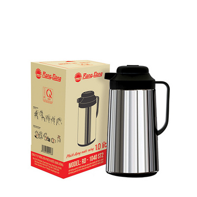 1.3L Top Quality Glass Refill Metal Water Tea Vacuum Hot Cold Coffee Thermos Pump Flask AirPot