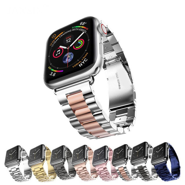 Stainless Steel Bracelet Strap Band For Apple Watch 4 3 2 1 38/40mm 42/44mm Watch Band Replacement For Iwatch 4 3 2 1