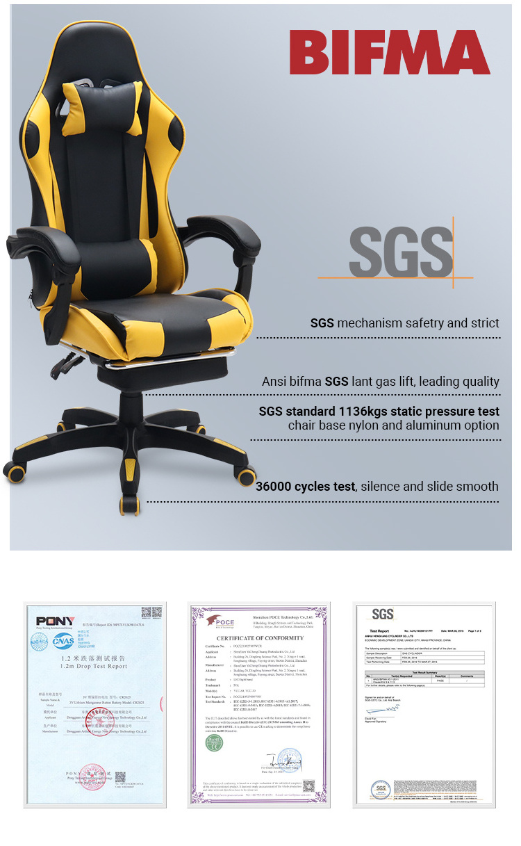 Yellow Black Cheap Computer Chairs Best Gaming Desk And Chairs Gaming Racing Chair