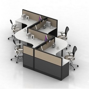 office partitions curved 3 person furniture table work bench workstation 6 people cubicle desk workbench with shelves