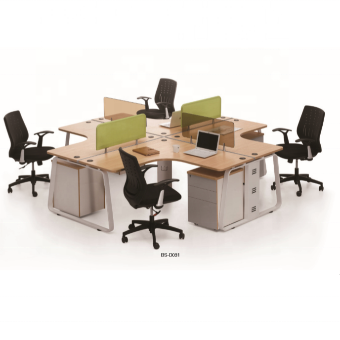 office partitions curved 3 person furniture table work bench workstation 6 people cubicle desk workbench with shelves