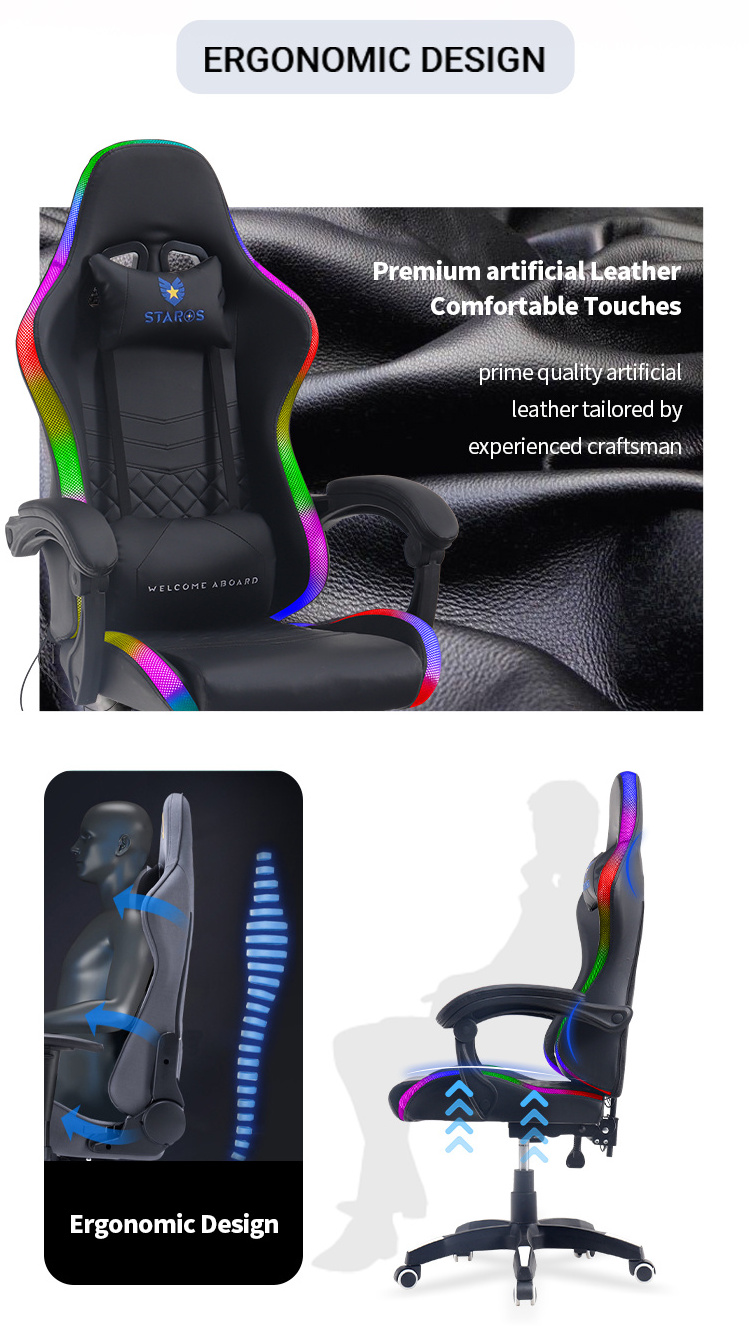 Gamer Racing Computer Cheap Black Economic Racing Chair Mesa Silla Gamer Racing With Led Light Gaming Desk And Chair