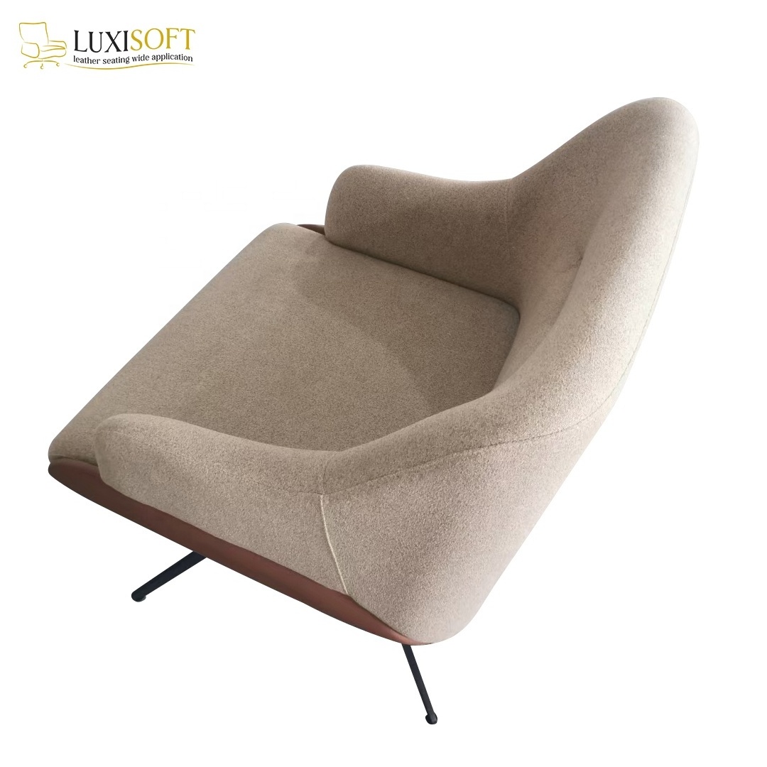 high back fabric lounge middle century nordic designer modern swivel seating sofa lounge seating