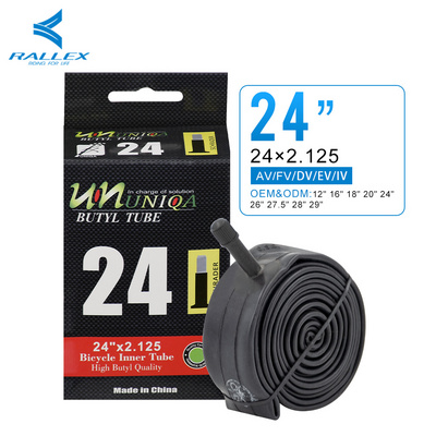 RALLEX 12/16/20/24/26/27.5/29 inch 24*1.75/2.125 Bike Inner Tube Butyl Rubber Wholesale Bicycle Tube Bike Inner Tube