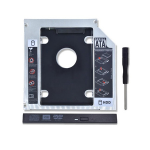 Aluminum 2nd Second Hdd Caddy 9.5mm 12.7mm Optibay SATA 3.0 2.5'' SSD DVD CD-ROM Enclosure Adapter Hard Disk Drive Case