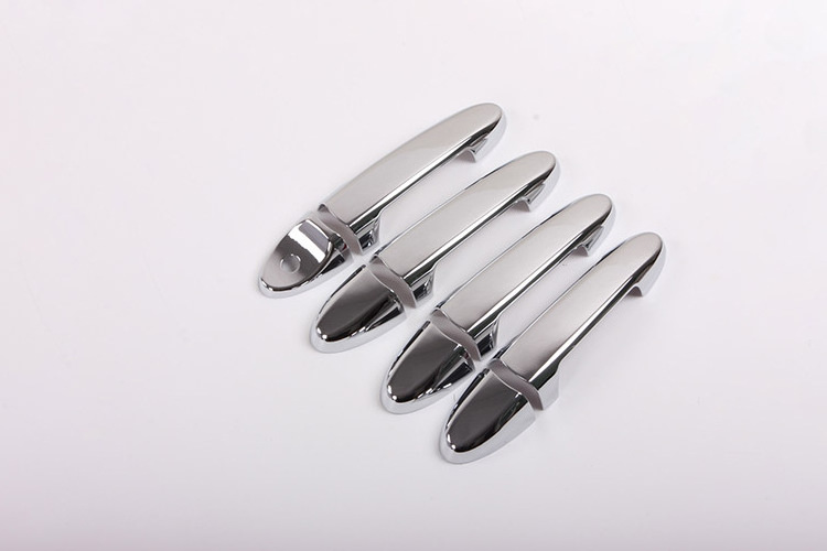 Car Chrome Accessories Door Handles Cover No Smart key Hole For Ford Escape 2008-2012