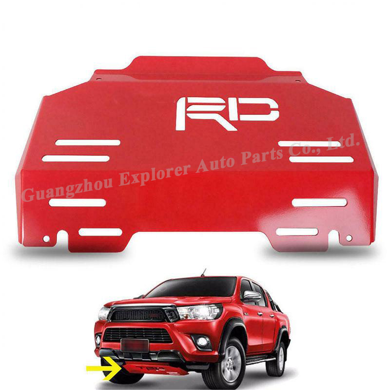 Skid Plate for Toyota Hilux Revo Fortuner Auto Exterior Accessories Red Bash Plate Cover Engine Protecting Engine Guard