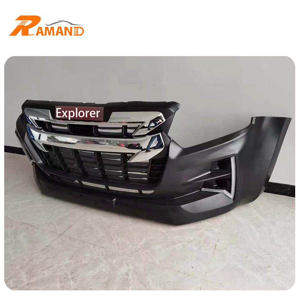 Factory New Front Body Kit Part Front Bumper ABS Standard Size Upgrade to 2020 2021 2022 New 2016-2019 BLACK for Isuzu Dmax