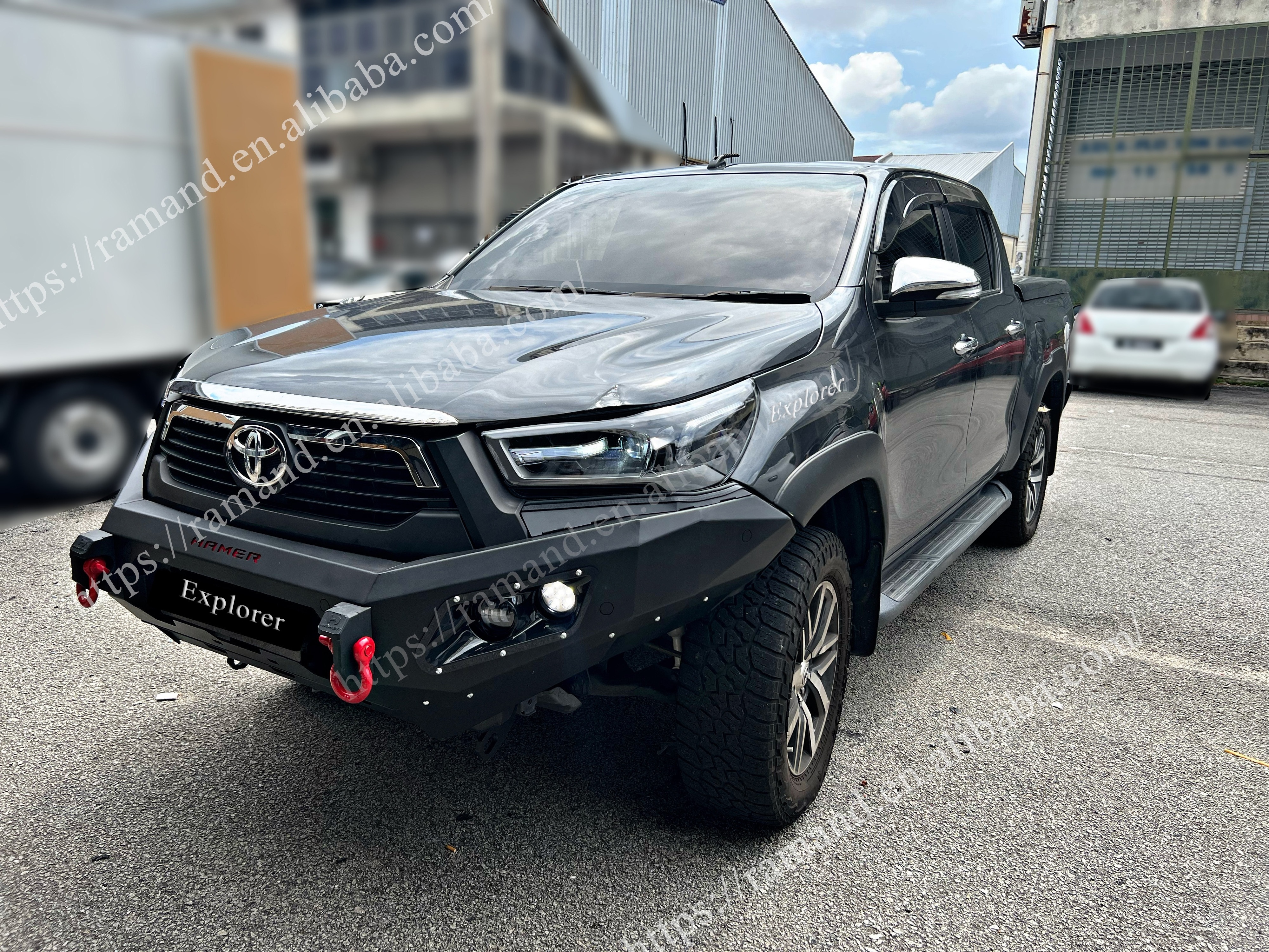 HM Hilux REVO ROCCO Steel Front Bumper Bumper Bar Car Bumpers Auto Body Systems 2015-2021 Steel Auto Lighting Parts