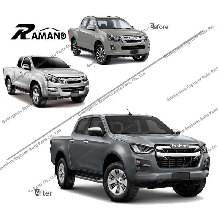 Ramand Bodykit for D-max 2012-2020 to 2023 Modification Parts Front Bumper for isuzu dmax 2014 body kit de cuerpo para