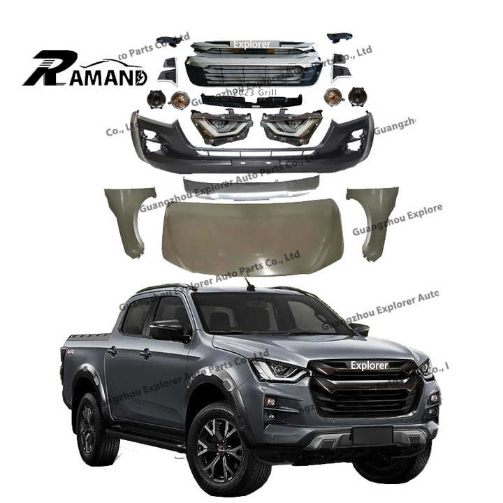 Ramand Bodykit for D-max 2012-2020 to 2023 Modification Parts Front Bumper for isuzu dmax 2014 body kit de cuerpo para