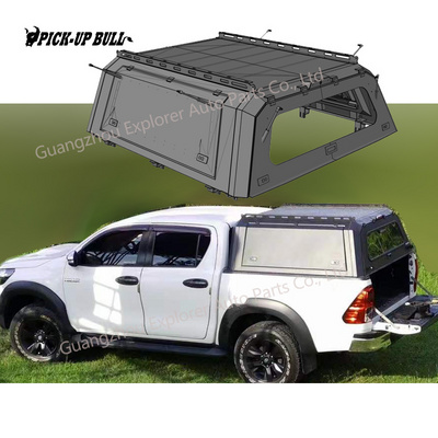 Pickup Aluminium Canopy for Hilux Waterproof Bed Window Canopy with 3 Doors Hardtop Topper Camper for Canopy Hilux BestSuppliers