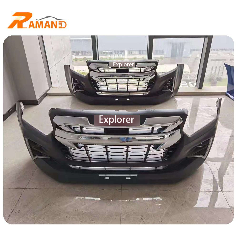 Factory New Front Body Kit Part Front Bumper ABS Standard Size Upgrade to 2020 2021 2022 New 2016-2019 BLACK for Isuzu Dmax