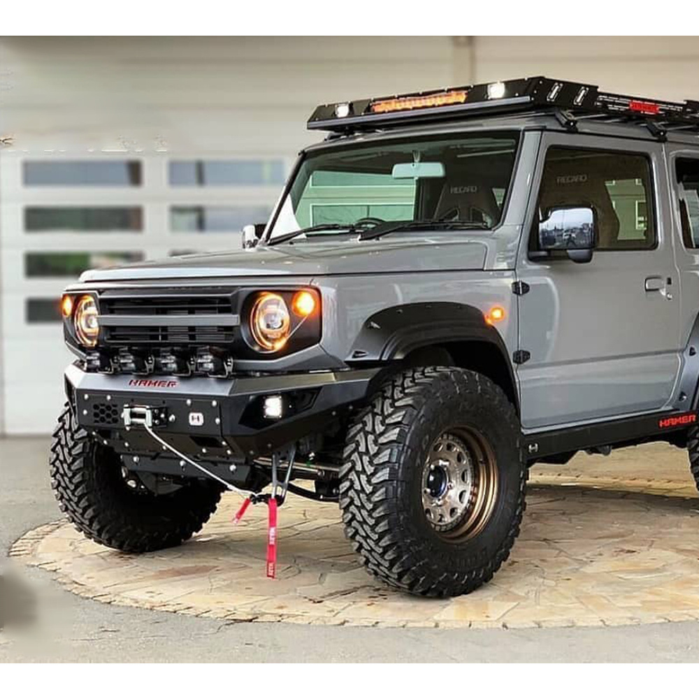 JIMNY Steel Front Bumper Bar 2019 for Suzuki Jimny Jb74 Auto Lighting Parts Suzuki Jimny Body Kit Standard Size