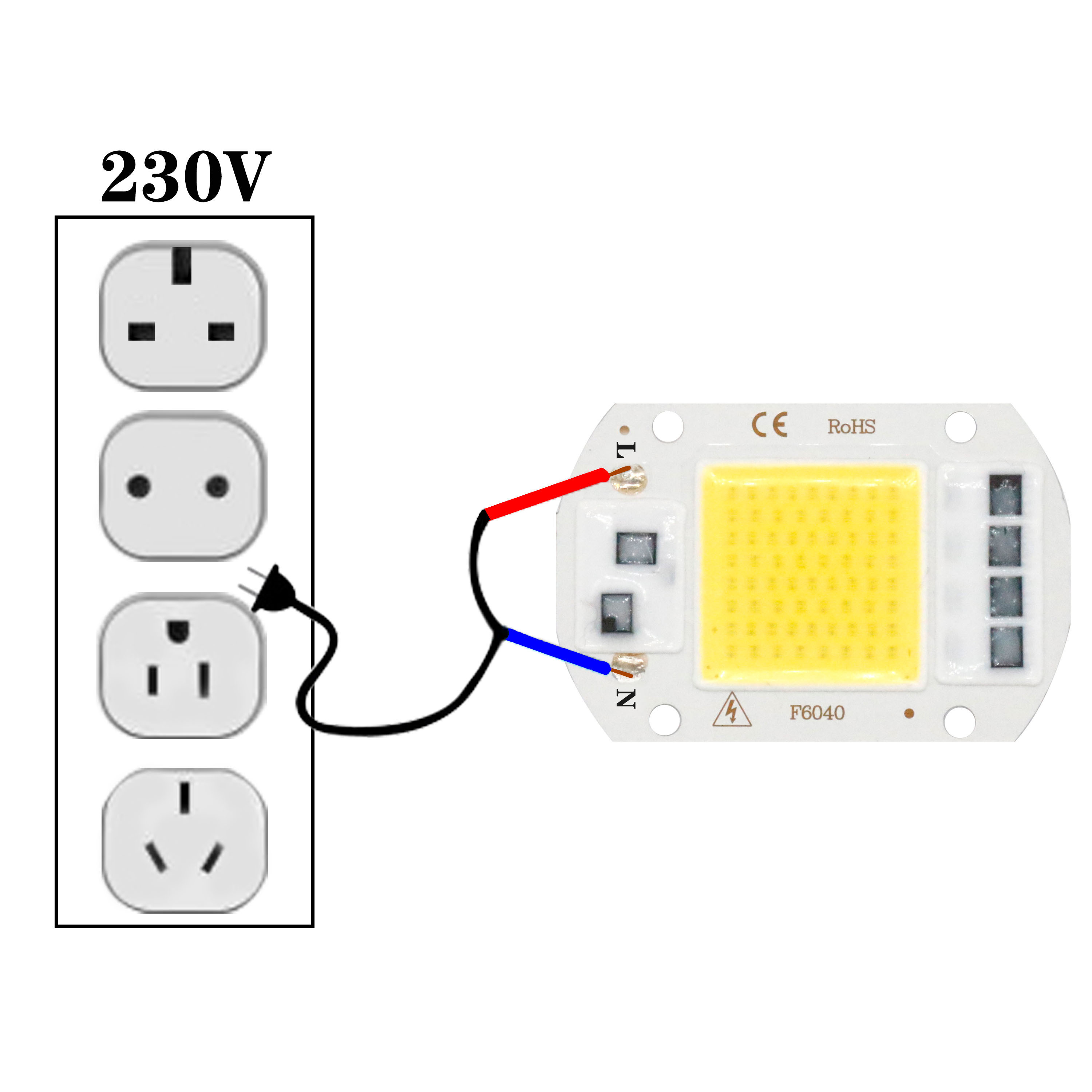 LEDCOB 5W Chip 50w Led High Power Led bulb 220V 20w 30w LED Bulb White High Lumen Lamp For Outdoor Indoor FloodLight For DIY LE