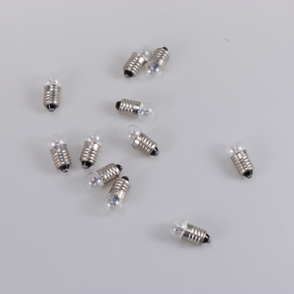 10pcs E10 Flashlight Small Electric Bead Light Bulb 2.5V 0.3A Student Physics Experiment Small Bulb Lamp