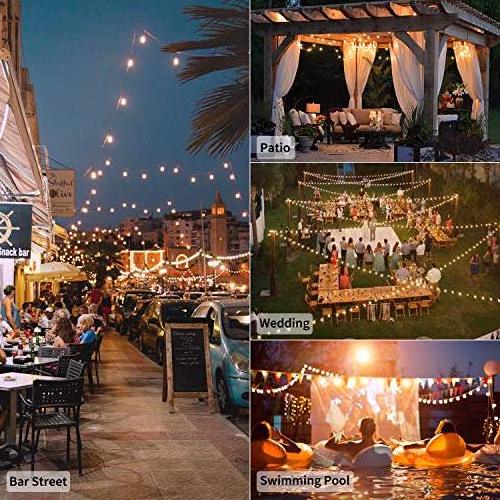 Easiest to install Christmas lights outdoor LED string lights S14 PC bulbs for garden, porch, gazebo, bistro, wedding, party