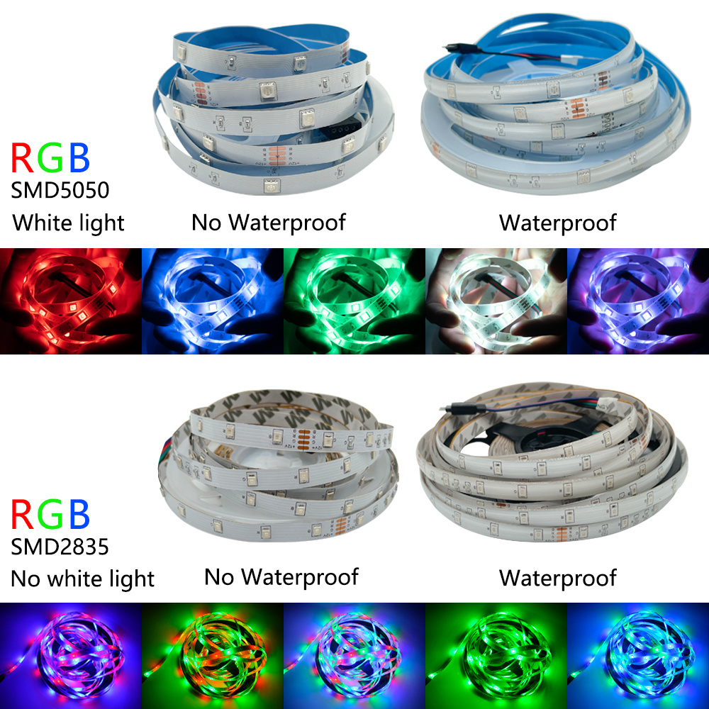 5-20M LED Strip Lights RGB 5050 2835 Bluetooth Wifi Control Waterproof Flexible Tape TV Backlight Room Home Decoration Luces Led