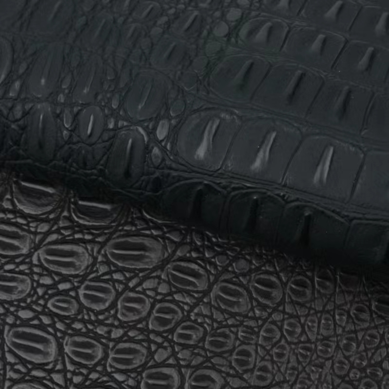 customize 1.2mm thickness Free Sample Microfiber PU Fake Crocodile pattern Synthetic Leather