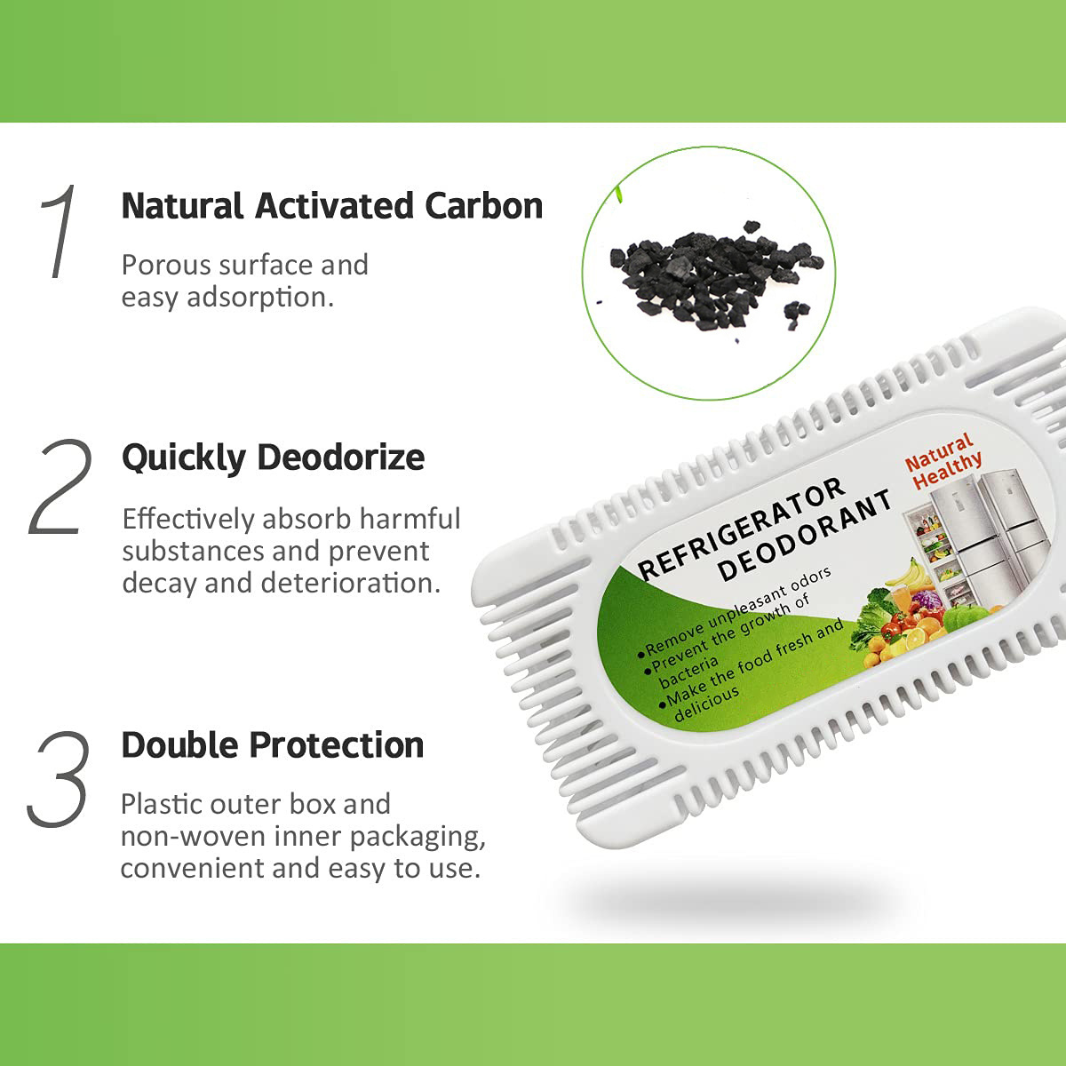 Wholesale All Natural Deodorant Activated Bamboo Charcoal Box Air Deodorizer Refrigerator