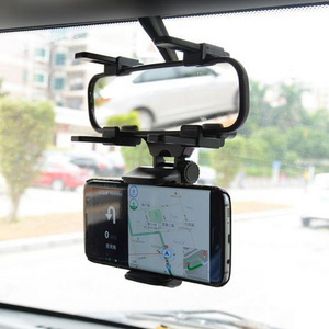 Car Rearview Mirror Mount Truck Auto Bracket Cell Phone Holder Cradle for iphone 7 7 Plus 6S for Samsung S8 GPS