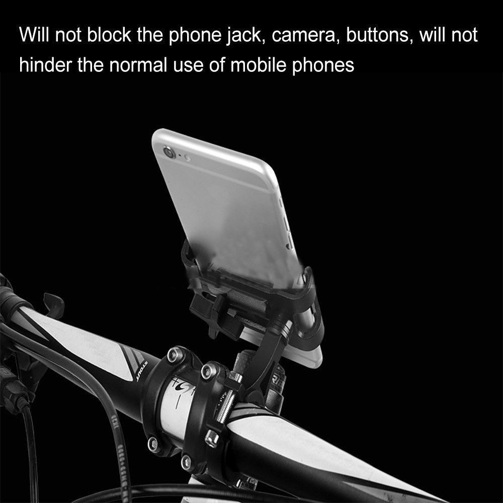 Aluminum Material Mountain Bike Adjustable Handlebar Bracket Support Holder for Mobile Phone