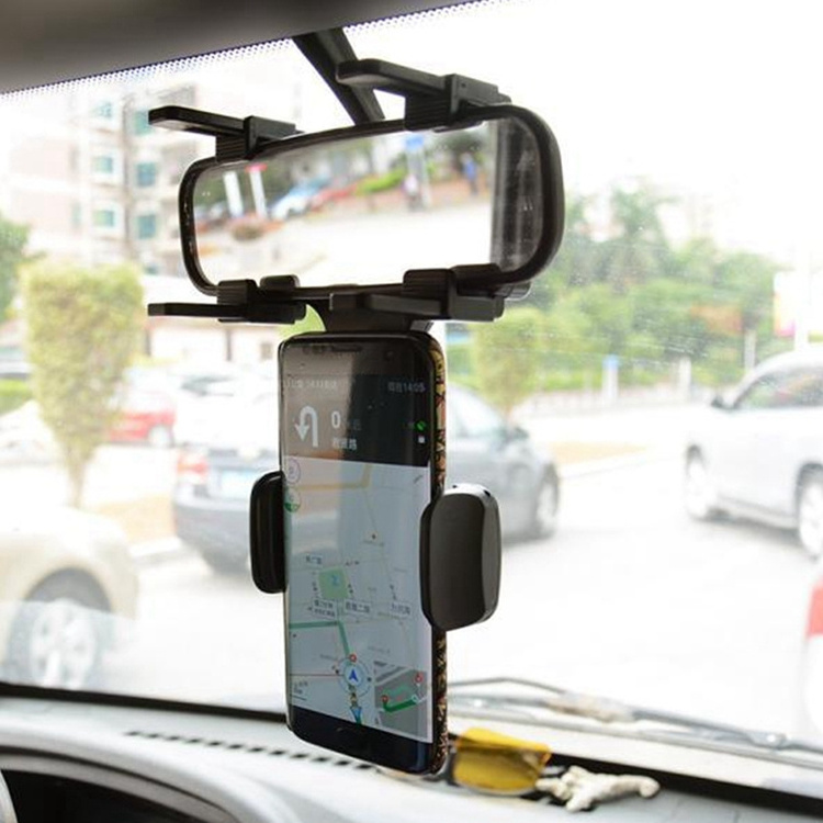 Car Rearview Mirror Mount Truck Auto Bracket Cell Phone Holder Cradle for iphone 7 7 Plus 6S for Samsung S8 GPS