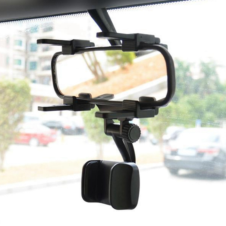 Car Rearview Mirror Mount Truck Auto Bracket Cell Phone Holder Cradle for iphone 7 7 Plus 6S for Samsung S8 GPS