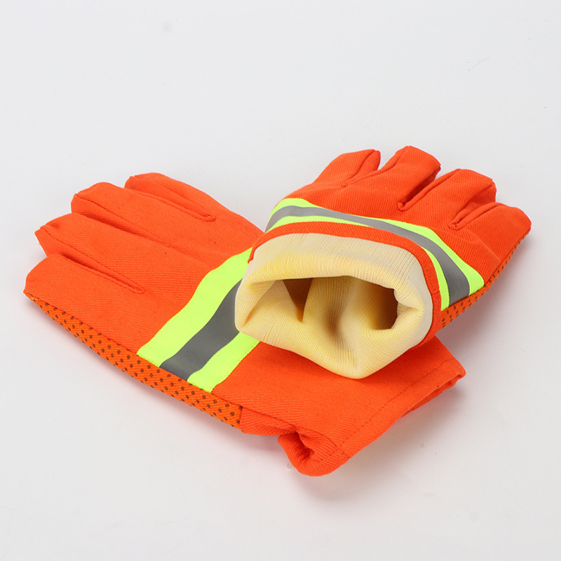 Flame Retardant Fire Protection Gloves Firemen's Clothing Gloves Waterproof Antiskid Thickened Heat Insulation Work Gloves