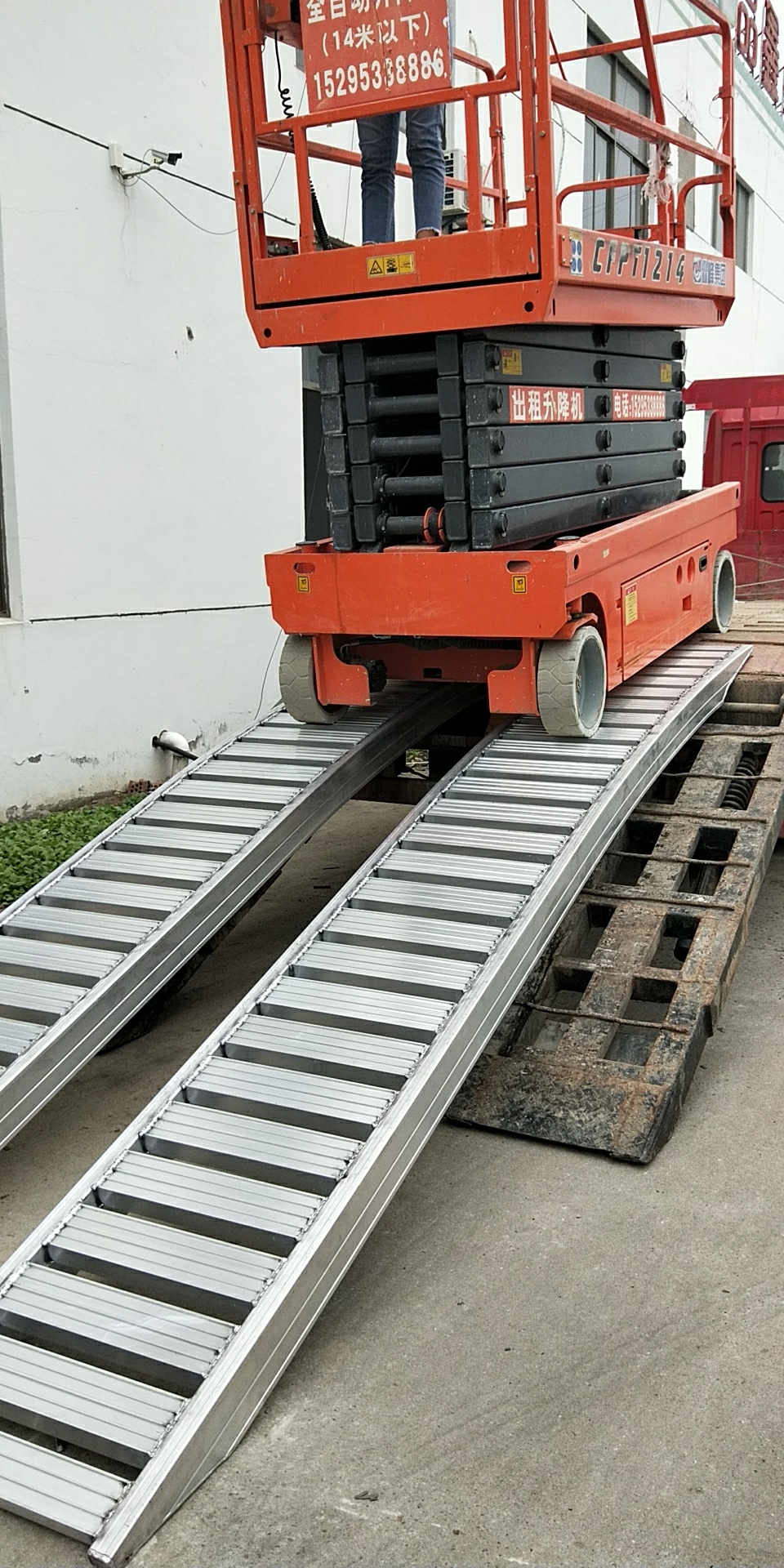 mini metal wheeled roller aluminum ramps support 1ton to 3ton