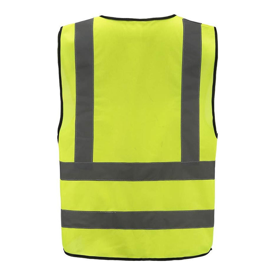 Custom Work High Visible Clothing Yellow Neon Color Traffic Construction Safety Reflective Workers Vest With Logo