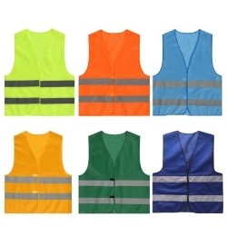 Mesh Hook Loop Safety Vest Security Vest Work Hi Vis Reflective Vests Hot in China Yellow Orange OEM Customized PVC Logo Fabric