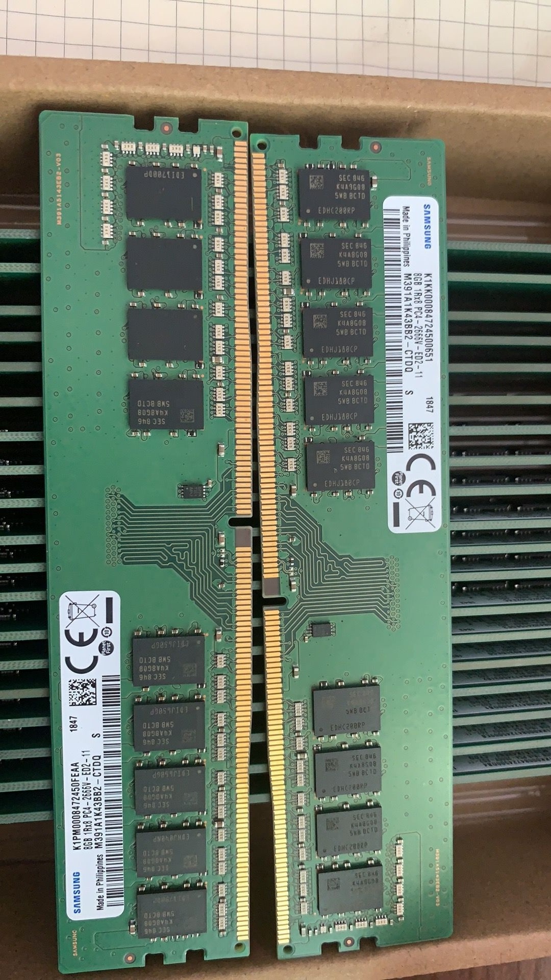 SDRAM M391A1K43BB2-CTD  DDR4 8G 2666 ECC UDIMM memory ram for computer