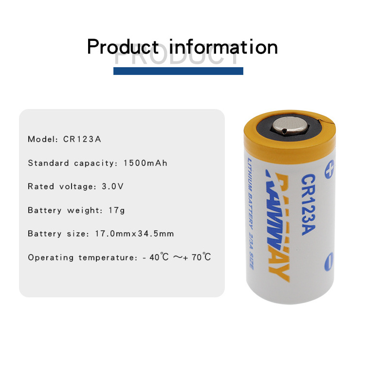 RAMWAY 3 Volt Photo Camera Lithium Battery Cr17345 Led Flashlights Cr123a Lithium Battery