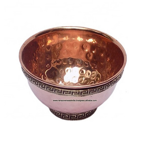 Hammered Round Copper Offering Bowl for Altar and Ritual Use Burning Incense Smudging and Home Decoration