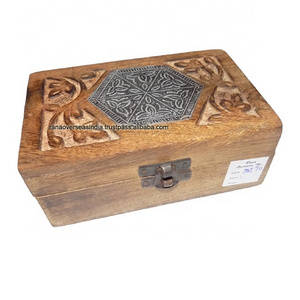 Custom Size Natural Wooden Hand Carved Storage Boxes For Recipes Decorative Storage or as Keepsake or jewelry Box coin box