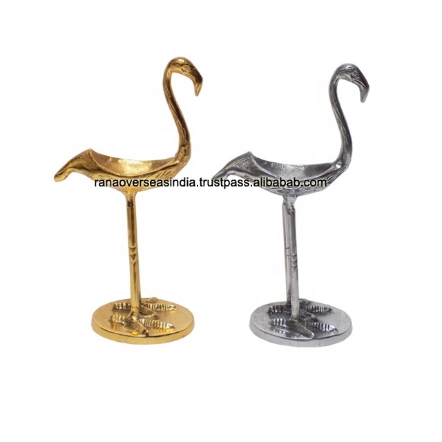 Metal Swan Crystal Ball Sphere Stands Holders, Ostrich egg Holders for Tabetop Home Decoration