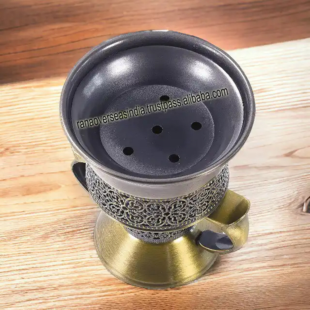 Newest Product Metal Charcoal Incense Burner Incense Censer Bakhoor Burner with Handle Tongs in Bulk Quantity