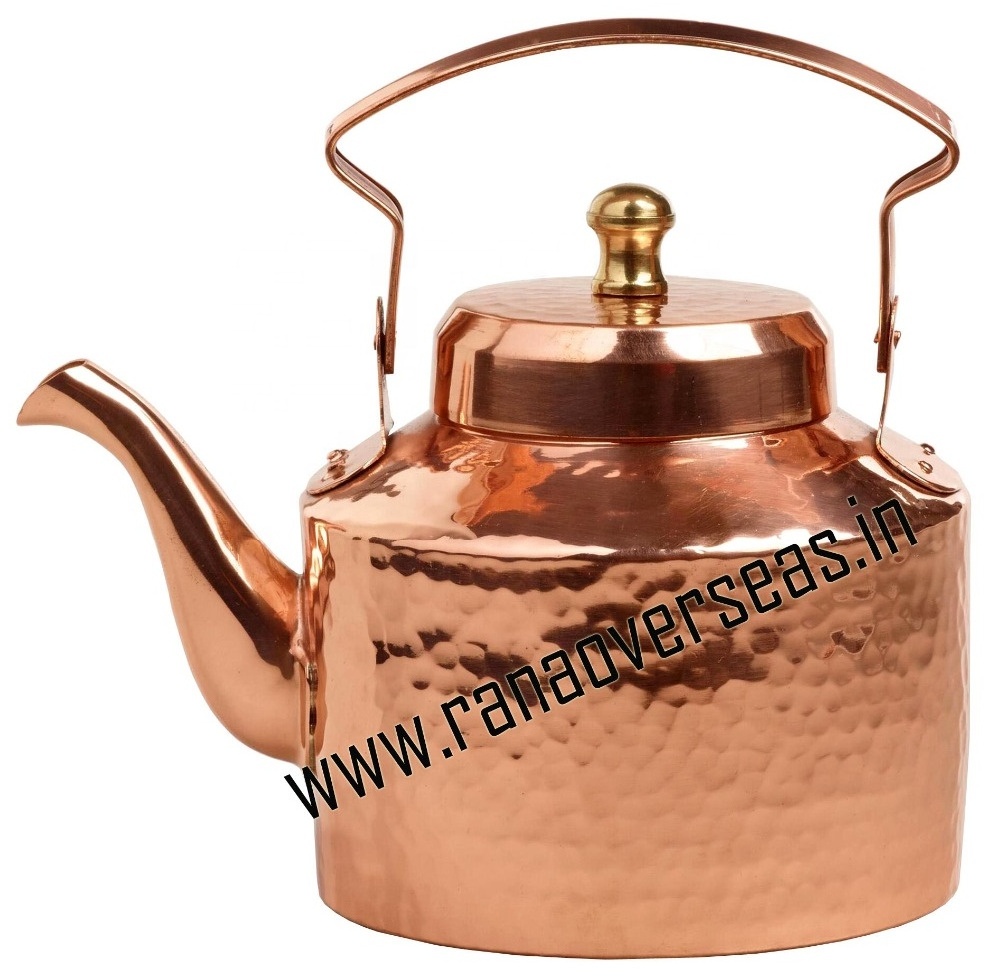 Hotel, Restaurant Home Kitchen ,Office Tea And Milk Serving Copper Hammerred Tea Kettle Pot