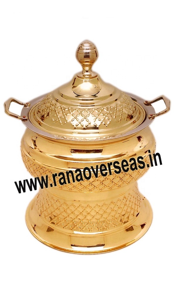 Hotel Wedding Dinner Chafing Dish Metal Brass Serving Dish Best Quality Hot Sale Supply Food Warmer Chafing Dish