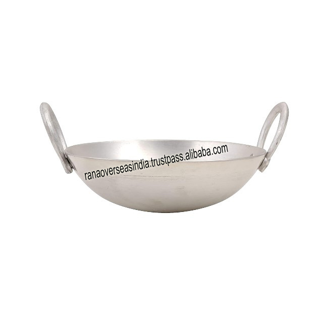 Premium Luxury Wholesale Aluminum Karahi Pan Bowls Deep Frying and Cooking Pot With 2 Handle For Home